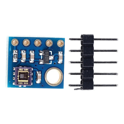 Dope UV Ray Detection Sensor Module With Analog Output For Microcontrollers ML8511 UV Sensor Board High Sensitivity And Stable Readings Pro Grade PCB Build For Easy Integration, blue PCB with pin header