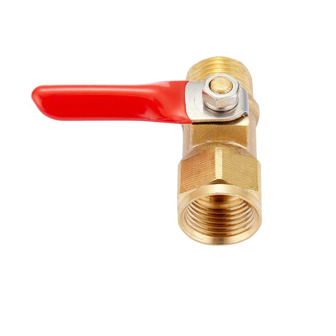 Heavy duty brass mini ball valve set with 180-degree handle, ideal for tank drain and line control, corrosion resistant and high temperature tolerant