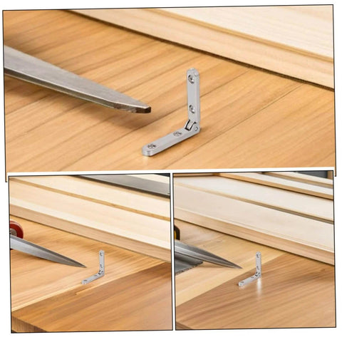 Durable Zinc Alloy Small Box Hinges 12 Pack for Jewelry Boxes and Wooden Furniture 90 Degree Right Angle Hinges for DIY Crafts