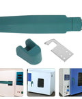 Heavy Duty Green Plastic Oven Handle Replacement For Commercial Food Service Equipment, ergonomic grip with mounting parts.