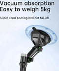 Rock Solid Vacuum Suction Mount Keeps Your Gear Locked Down On Dash Or Windshield Heavy Duty Adjustable Clamp showing 5kg load-bearing capability