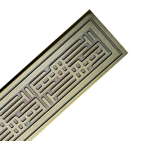 Boss Level Classic Wooden Push Pull Door Handle In Imitation Bronze Finish For Cabinets And Furniture Drawers With Screws Easy To Install Durable Hardware For Wardrobes Dressers And Chests 12 By 80 By 1800 Mm showing textured pattern close-up