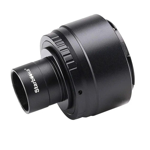 Side view of Telescope Camera Adapter Mount For Nikon Z Series Full-Frame Mirrorless With 1.25 Inch T Adapter for astrophotography.