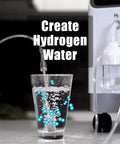 Hydrogen Wellness Inhalation System With 1000 Ml Per Minute Browns Gas Output creating hydrogen water in glass.