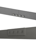 80Mm Barn Door Track Connector And Splice Plate for Sliding Doors, rugged carbon steel, black coating, heavy duty hardware