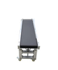 PVC Belt Inclined Conveyor System 59 Inch Long By 11.8 Inch Wide Electric Ramp Conveyor With Flat And Oblique Type Black Belt 110V