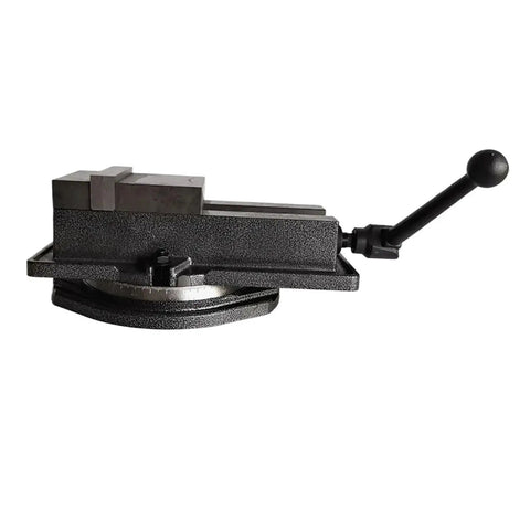 Heavy Duty CNC Milling Machine Vise QM16200 Precision 200mm Bench Vice Tool Accessory with black lever and steel jaws.