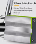 U-Shaped bottom groove design of Heavy Duty Magnetic Lifter With Slick Release Handle N42 Neodymium Magnet for lifting various steel shapes.