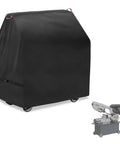 Beefy Dustproof Horizontal Bandsaw Cover for Metal Cutting Saws, 47.3x30x50 inches, black 600D Oxford cloth, covers bandsaw.