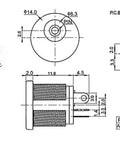 Professional Grade 10 Pack 5.5Mm X 2.1Mm 3 Pin Female DC Power Jack Panel Mount Socket with dimensions and layout