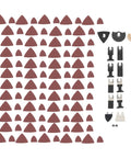 Assorted blades from Pro Grade 115 Piece Oscillating Tool Blades Set For Woodworking Metal Cutting And Home Renovation Multitool Kit