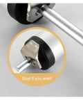 Close-up of Automatic Door Closer 90 Degree Adjustable Soft Close with detailed metal components and stopper mechanism.