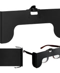 Clip On View Limiting Device For Pilot Training With Cloud Over Visor Shields Includes Soft Case And Glasses Bag One Piece Set Durable Plastic