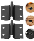 Omega Shaped Alloy Steel Grafting Blades Two Piece Set for grafting machines, showing black steel construction and mounting holes.