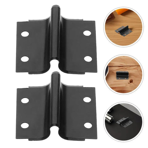 Omega Shaped Alloy Steel Grafting Blades Two Piece Set for grafting machines, showing black steel construction and mounting holes.