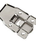 Beefy Iron Cabinet Catch And Latch Set For Suitcases Trunks And Toolboxes Twin Pack With Screws Modern Silver Hardware Close-Up
