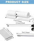 Easy Install Door Closer 180 Degree Silent Soft Close For Interior Doors, Aluminum Alloy Body, dimensions shown, white finish