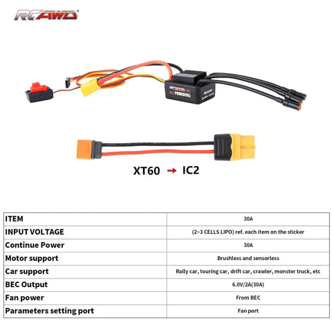Beefed-Up 4 Channel RC Transmitter Receiver Kit adapter cable and connectors for Losi 1/12 Racecar and ARRMA Typhon Mojave Grom.