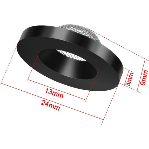 30 Pack Heavy Duty Stainless Steel Hose Filter Washers With Built‑In Strainer Screen For 3/4 Inch Garden And Shower Hoses To Block Debris Clogging And Keep Water Flowing Smooth For Quick Repair Jobs, 3/4 inch washer 24mm x 13mm