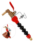 Built Right Angle Grinder Water Sprayer Nozzle Stainless Steel Coolant Kit For Zero Hassle Dust Cleanup And Smooth Marble Cutting Killer Mist Head Accessory with flexible black tube and red fittings.