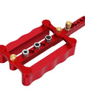 Self Centering Doweling Jig Kit With Premium Steel Bushings For Dead On Woodworking Alignments And Zero Sweat Setup showing adjustable settings
