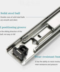 Beefy Extra Long Full Extension Drawer Slides 60 to 80 Inches Heavy Duty with Lock and Smooth Ball Bearing Runners, 220kg Capacity