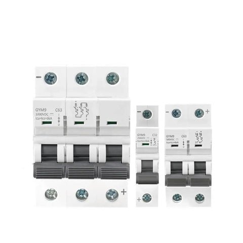 Heavy Duty Dc Mcb 1P 2P Miniature Circuit Breaker 500V Rating with flame retardant housing for electrical safety