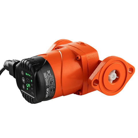Top Shelf Cast Iron Hot Water Recirculation Pump, 16 Gpm Flow, Dead Quiet Operation with a display panel.