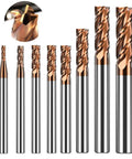 ASNOMY 8pcs carbide square end mill set, 2–12 mm, 4-flute, AlTiN coated for alloy/hardened steels