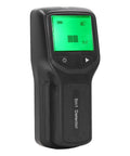 Eujgoov Stud Finder Wall Scanner 5 in 1 Detector with HD LCD Display showing green screen and control buttons.