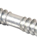 Heavy Duty Tough As Nails Zinc Plated Double End Dowel Screws 1/4 X 2 Inch, close-up view highlighting zinc plating.