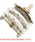 Band Selector Rotary Switch 4 Pole 3 Position 2 Deck 16 Pin for radio, TV, industrial control with 9.7mm hole, side view