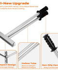 Two In One Hand Seamer Sheet Metal Tool with silver body, non-slip handle, and anti-rust coating for standing seam roofing.