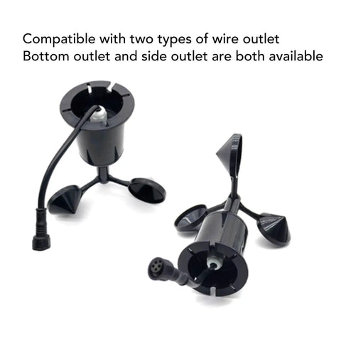 Wind Speed Monitoring Sensor with High Accuracy Anemometer, two wire outlets, zero point eight meter cable, for industrial use.