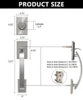 Dope Front Door Handle Set For Double Doors With Dummy Lock Heavy Duty Lock Set Single Cylinder Deadbolt dimensions chart