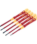 Insulated PicoFinish Precision Screwdriver Set 5 Piece Slotted and Phillips 1000V VDE Rated Black Oxide Pro Grade with Exact Fit Tips