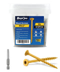 No Drill Hassle Number 8 By 2 Inch Deck Screws With Torx Flat Head And T25 Star Bit Included For Effortless Outdoor Woodwork.