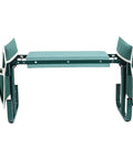 Garden Kneeler Seat Folding Kneeler Bench With Adjustable Height And 2 Tool Pouches For Gardening Camping And Picnics All In One Dual Purpose Kneeling Stool Green