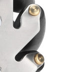 Mecanum wheel set, 48mm steel wheels for RC robot car; silver mounting bracket with brass end studs and black wheels