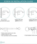 Installation guide for Adjustable Curtain Rod 72 To 144 Inches With Quick Easy Install No Tools Required 1 Inch Steel Rod Durable Construction