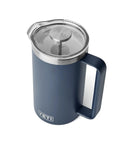 Rambler 34 Oz French Press Coffee Maker With Grounds Control Filter Navy Double Wall Vacuum Insulation