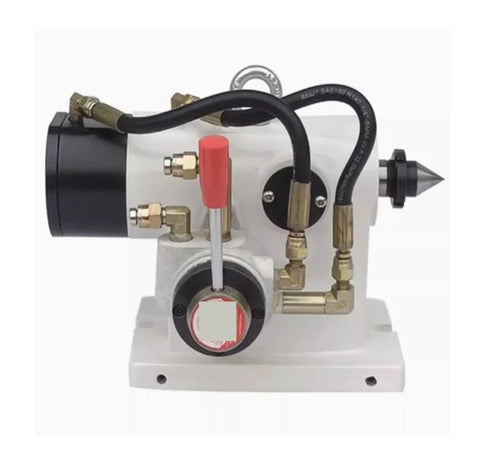Rock Solid Four Axis Cnc Indexing Head And Tailstock With Hand Tuned Ejector Pin, heavy-duty steel base and adjustable components.
