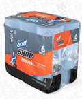 Blue Shop Towels On A Roll Bundle 6 Pack For Garage And Workshop Absorbs Oil And Grease Multipurpose Paper Towels