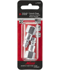 One Quarter Inch FNPT M Style Steel Plug Pack Of 2 For Air Systems, Female NPT Seal, Boss Grade Steel Plug For One Quarter Inch Pipe Threads, 300 PSI Max, 250 Deg F, Made In USA pack of 2 in blister package