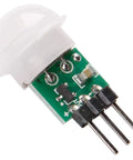 Five Pack PIR Motion Sensor Module With Pyroelectric Infrared Tech Top Notch Sensitivity Passive IR Sensor For Automatic Lighting And Home Security Ideal For Smart Home Projects And Easy Indoor Detection, green PCB with white dome lens and 3-pin header