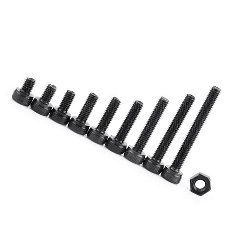 Assorted black M3 cap head hex socket bolts and nut from 280-Piece M3 Cap Head Hex Socket Bolts And Nuts Assortment Set For Tight Spaces