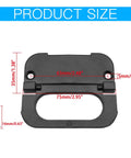 Size dimensions of 6 Pack 3 Inch Flush Ring Pull Handles Hidden Recessed Metal Black Sliding Cabinet Pulls With Screws