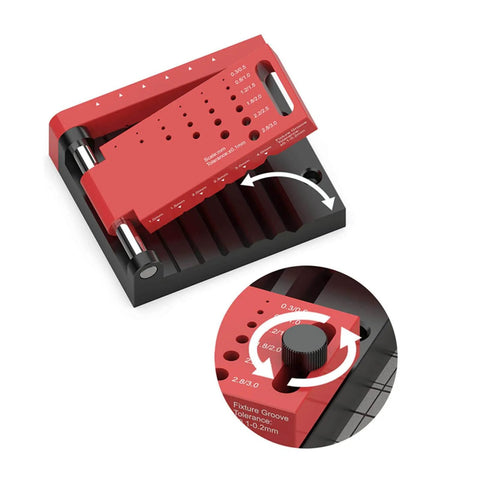 Ultra Light Aluminum Adjustable Drill Guide Jig with clamp and locating holes, ideal for coaxial and through hole drilling.