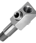 Oil Pressure Sensor Thread Adapter With Dual 1/8-27 NPT Ports 45 Degree And 90 Degree Angles Plug In Ready Multi Sensor Metering Adapter For GM Chevy 305 And 350 Oil Pressure And Temperature Sensors