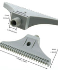 5-In-1 Wind Jet Air Nozzles Set for Industrial Cooling and Blowing, ABS fan nozzle with flat spray, dimensions shown
